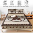 thumbnail image 5 of Twin XL Size Fitted Sheet Set - Texas Star Farm 2 Piece Bedding Sets 16" Deep Pocket Fitted Sheet with 1 Pillowcases, Vintage Country Star Brown Wood Grain Brushed Microfiber Hotel Luxury Bed Sheets, 5 of 9