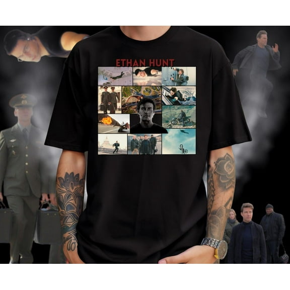 Mission Impossible 8 T-Shirt EtThan Hunt Final Reckoning Tee Tom CruUise Fan Gift