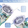 thumbnail image 5 of 40 Oz Blue Painting Tumbler with Handle and Straw,Double Wall Vacuum Reusable Stainless Steel Water Bottle Leak Proof Insulated Travel Mug Iced Coffee Cup, for Iced or Cold Beverages, 5 of 7