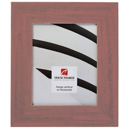 Craig Frames Jasper Wide 24x24 inch Picture Frame Country Weathered Red