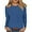 Navy, variant on ShomPort Women's Tops Casual Round Neck Long Sleeve Tunic Tops Solid Color Basic T-Shirts