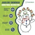 thumbnail image 2 of ProductWorks Pro-Line LED Animation Juggling Snowman Décoration de Jardin de Noël, 2 of 10