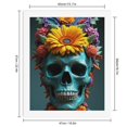 thumbnail image 2 of Paint by Numbers Kit for Adults, Colorful Floral Skull Artistry Paint by Numbers, Easy Paint by Numbers Kit for Adults Beginner, DIY Adult Paint by Number Kits on Canvas, 12x16in Home Decor, 2 of 7
