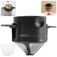thumbnail image 3 of Filtro de café plegable de malla 500 con descarga manual Filtro de café de acero inoxidable (negro), 3 of 4
