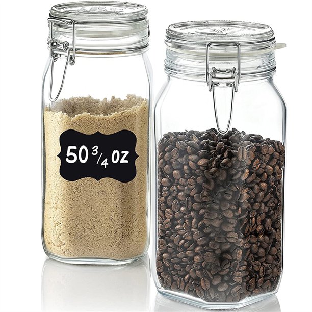 Glass Fido Jars Hermetic Sealed Hinged Airtight Lid for Fermenting