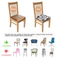 thumbnail image 5 of Pioneer Flower Seat Covers for Dining Room Chairs Set Of 4,Stretch Printed Washable Chair Seat Cover with Elastic Ties and Button,Removable Waterproof Couch Cushion Covers, 5 of 6