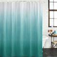 thumbnail image 2 of Xipuska Teal Green Ombre Shower Curtain - Water Repellent Fabric Shower Curtains Washable, Contemporary Gradient Abstract Art Decorative Polyester Cloth Bathroom Curtains Modern Bath Decor 66"x72", 2 of 6