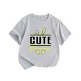 thumbnail image 1 of MIASHUI Garçons Filles Pâques T-Shirt Graphique à Manches Courtes Hauts d'Été Tendance, Gris, 8-9 Ans, 1 of 6