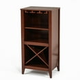 thumbnail image 4 of LuxenHome Walnut Finish Wine Storage Cabinet, 4 of 11
