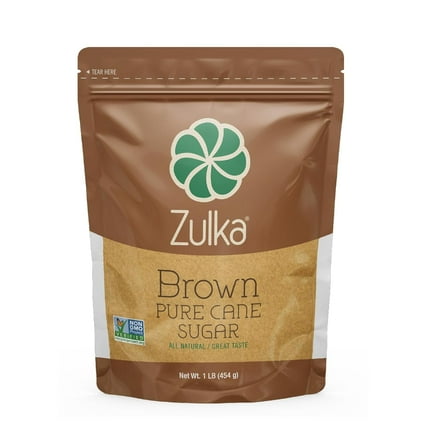 Zulka Brown Pure Cane Sugar - 1 LB (Pack of 1)