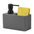 thumbnail image 1 of Dispensador de jabón líquido Sunnimix con soporte de esponja Gris 14 cm x 7 cm x 13 cm, 1 of 8