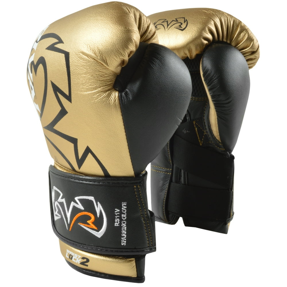 Rival RS11VEvolution Hook and Loop Sparring Boxing Gloves Gold