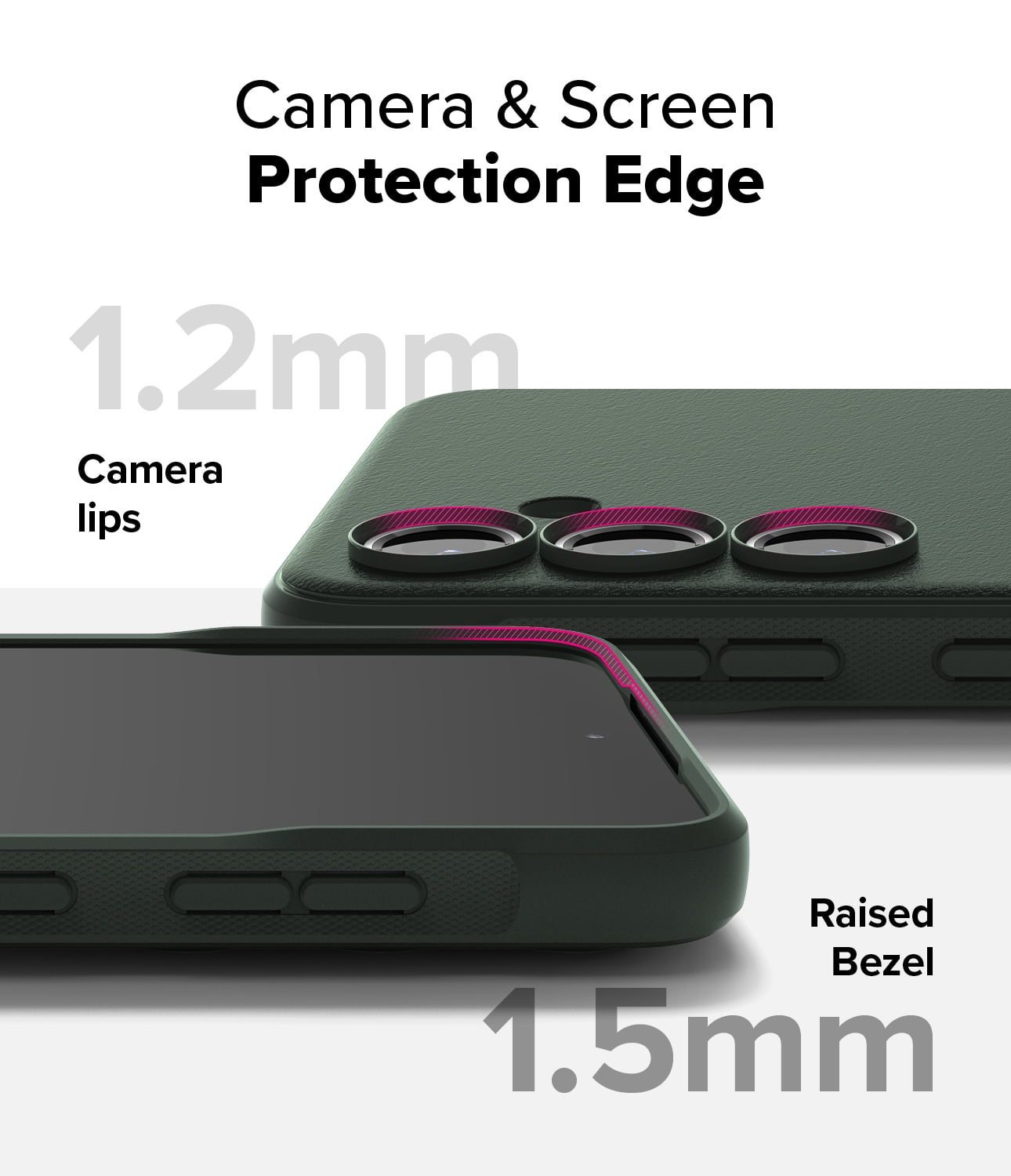 Ringke Onyx for Samsung Galaxy S24 FE Case, Firm Grip Non-Slip Unique Texture Flexible Durable TPU Phone Cover - Dark Green