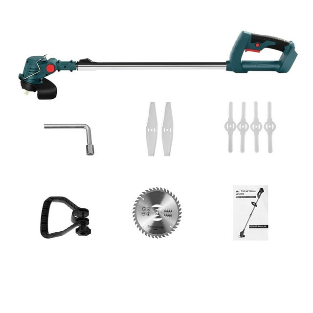 Electric Grass Trimmer 21V 900W Cordless Lawn Mower Length Adjustable Cutter Household Garden Tools