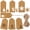 Brown, variant on Elcoho 150 Pack Brown Christmas Paper Gift Tags, Kraft Hang Labels Tree Snowflake Reindeer Design with Jute Twine for Xmas DIY Wrapping Decorations