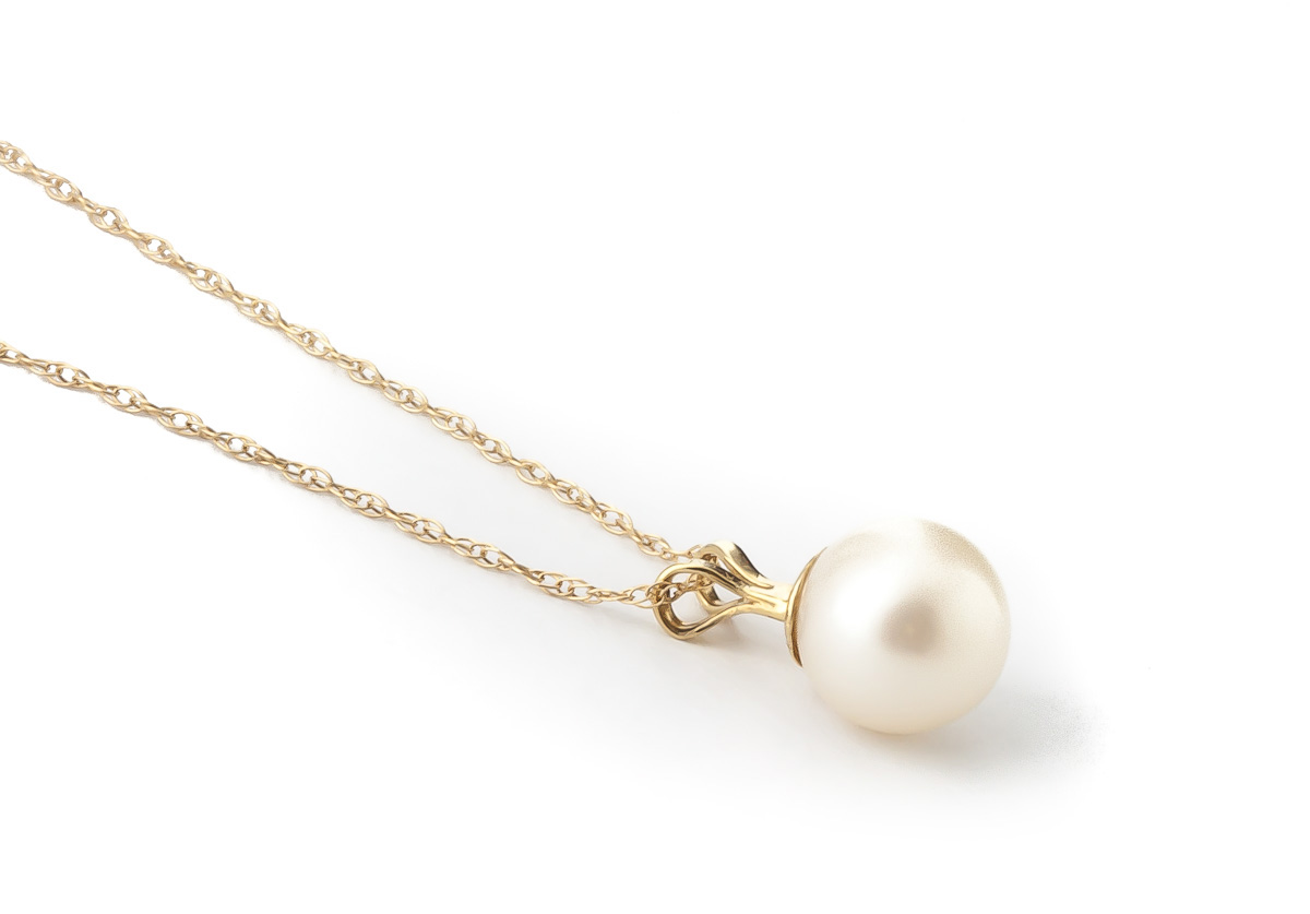 Galaxy Gold 14K Yellow Gold Pearl Pendant Necklace - June Birthstone - Balance & Intuition - 16" to 24" - Fine Jewelry for Women