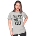 thumbnail image 3 of That's How I Roll Sushi Japanese Food Womens Fitted Plus Size Graphic Tee Brisco Brands 2X, 3 of 5