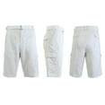 thumbnail image 2 of Mens Flat Front Slim Fit Belted Cotton Cargo Shorts, 2 of 3