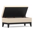 thumbnail image 5 of Oregon 42"W Rectangle Storage OttomanBench with Tray in Satin Cream Faux Leather, 5 of 15