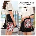 thumbnail image 6 of FORMRS Crossbody Bag for Women Quilted Travel Shoulder Cell Phone Purse with Chain Strap Handbag, Pink and Red Flowers, 6 of 7