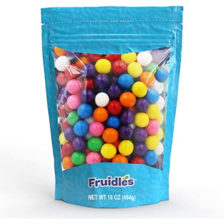 Assorted Gum Balls Fruit Flavored Mix, Candy Buffet Treats, Machine Size Refills, Kosher Certified Parve, 1/2" Inch (200 Count (1 Pound))