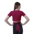 thumbnail image 4 of Moomaya Haut à Ourlet Croisé pour Femmes Manches Courtes Col Rond Tee-Shirt Blouse, 4 of 6