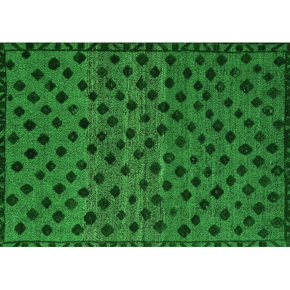 Ahgly Company Indoor Rectangle Abstract Green Modern Area Rugs, 5' x 7'