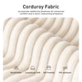 thumbnail image 4 of Sophia&William 123.6"L Modular Sectional Sofa Sets, Modern Corduroy Cloud Couch 4-Seat Oversized Sofa with 3 Pillows & Ottomans for Living Room,Beige, 4 of 11