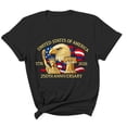 thumbnail image 4 of FchengtaiS 250th Anniversary USA Shirts for Men American Flag T-Shirt 4th of July Shirt Short Sleeve Crewneck Pullover Tops 250 Years Birthday Patriotic Tops Black M, 4 of 5