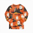 thumbnail image 5 of TOWED22 Toddler Halloween Pajamas Boys Girls Baby Pumpkin Ghost Graphic Pjs Sets Kids Snug fit 2pcs Long-Sleeve Sleepwear, 5 of 9