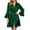 Green, variant on Tqcoqu Women's 3/4 Sleeve Ruffle Trim Thin Bathrobe Sleep Robe Casual Loungewear,Beige Women's S-XXL