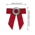 thumbnail image 2 of INSPIRE CHIC Women's Bowknot Bowtie for Unisex Accessories Graduate Bow Brooches Bow Tie Red, 2 of 4