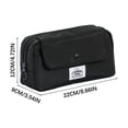 thumbnail image 4 of Lksixu Large Capacity Pencil Case, Soild Color Canvas Pencil Pouch with Zipper and 7 Compartments, Multi-Functional Stationery Organizer Portable Cute Pencil Bag Office Supplies, 4 of 5