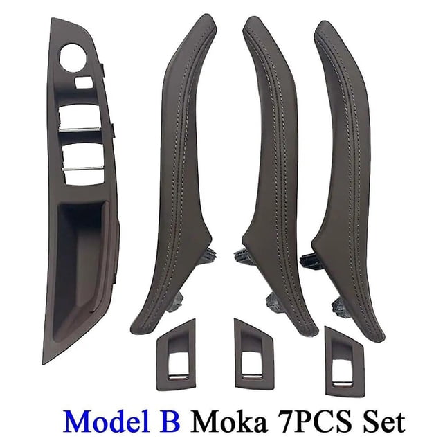 Reposabrazos de puerta Interior de coche, cubierta de Panel, tirador de mano, juego de cuero para Bmw serie 5, F10, F11, F18, 520, 523, 525, 528, 530