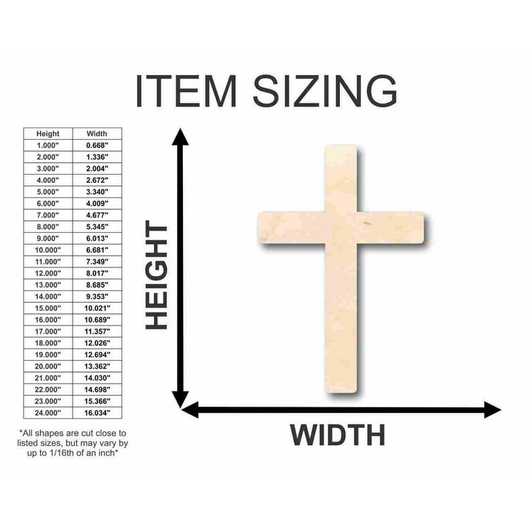 Unfinished Wooden Crosses - Sanded Blank Crosses for Painting and Crafting  | 12 Pack