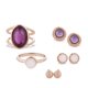 thumbnail image 1 of Conjuntos de Joyas Sin Aleación Vintage Aretes y Anillos con Piedras Semipreciosas Oro, 1 of 1