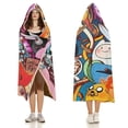 thumbnail image 3 of Adventure Time Wearable Blanket Cloak Arctic Velvet Hooded Blanket Soft Fuzzy Hoodie Blanket Cape for Adults Kids 50"x60", 3 of 8