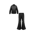 thumbnail image 2 of inlzdz Girls Boys Sequin Long Sleeve Button Down Shirt Flared Pants Dance Set for Disco Jazz Performance Black 7-8, 2 of 7