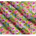 thumbnail image 3 of Soimoi Cotton Poplin Fabric Flower & Leaves Watercolor Print Fabric by Yard 42 Inch Wide, 3 of 7