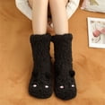 thumbnail image 5 of Aellinatey Women Winter Thermal Cute Bear Fuzzy Plush Socks Non Slip Home Sleeping Socks, 5 of 21