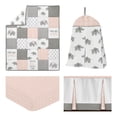 thumbnail image 6 of Sweet Jojo Designs Elephant Pink Grey and White 4 Piece Crib Bedding Set, 6 of 6