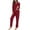 Wine, variant on cfhntfmh Pajama Set for Women Long Sleeve Lounge 2 Piece Cute Crewneck Tops and Straight Leg Pants Loose Soft Sleepwear