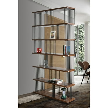 DAVEE Modern & Contemporary Antique Wood 6-tier Bookcase