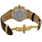 JBW Saxon Mens Gold Plated Chronograph Quartz Watch JB-6101L-10D