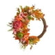 thumbnail image 5 of Guirnalda de flores artificiales para el Día de Acción de Gracias, corona de otoño para la puerta principal, cosecha de otoño Flor naranja, 5 of 9