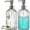Clear, variant on Homaryx 2-Pack 18oz Fluted Glass Soap Dispenser with Golden Rust Proof Pump, Refillable Kitchen & Bath Dispenser with Vertical Stripes for Hand Soap, dish soap, Lotion.