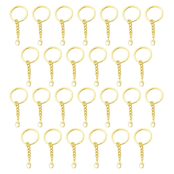 LOLIPPYY 50Pcs Key Chain Making Supplies Metal Golden Lobster Claw Clasps For Crafts