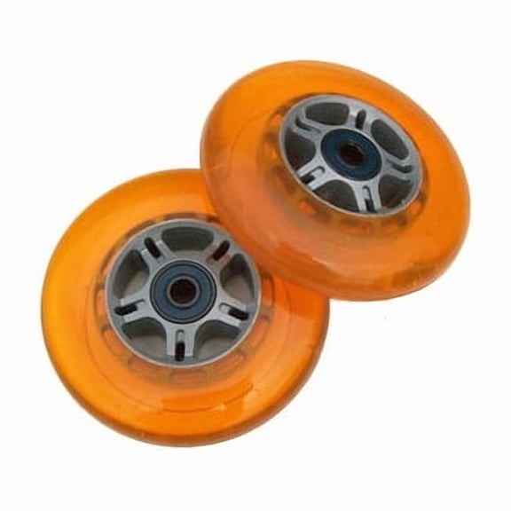 Kick Push 100mm Replacement Scooter Wheels Set for Razor, Orange