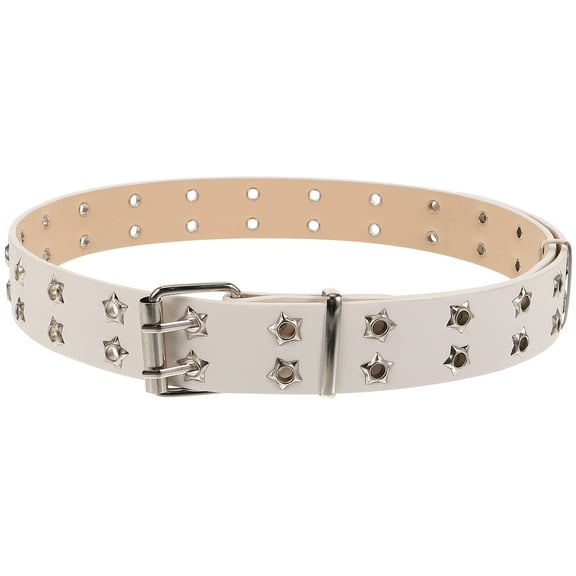 unbranded Wide Belt with Double Row of Holes Decorated