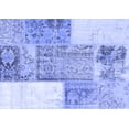 thumbnail image 1 of Ahgly Company Indoor Rectangle Patchwork Blue Transitional Area Rugs, 2' x 5', 1 of 4